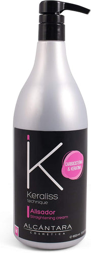 Alcántara Cosmética - Keraliss Technique - Crema Alisadora + Carbocisteína + Keratina + Aceite de Argán + Triboxil - 1 l