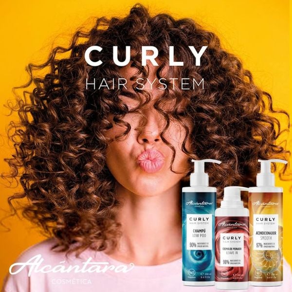 Alcántara Cosmética - Alcántara Cosmética - Pack Curly Hair System Champú, Acondicionador y Crema de Peinado