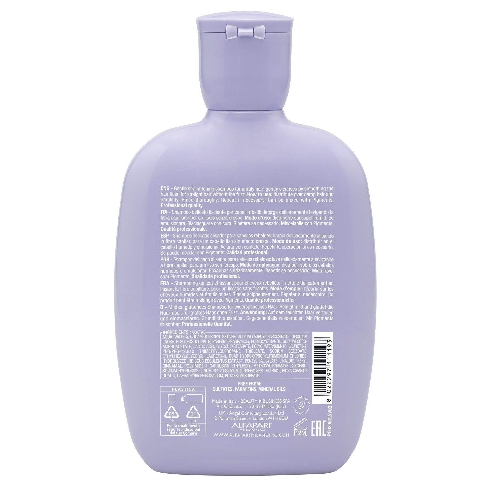 Alfaparf Milano - SDL Smooth - Smoothing Low Champú