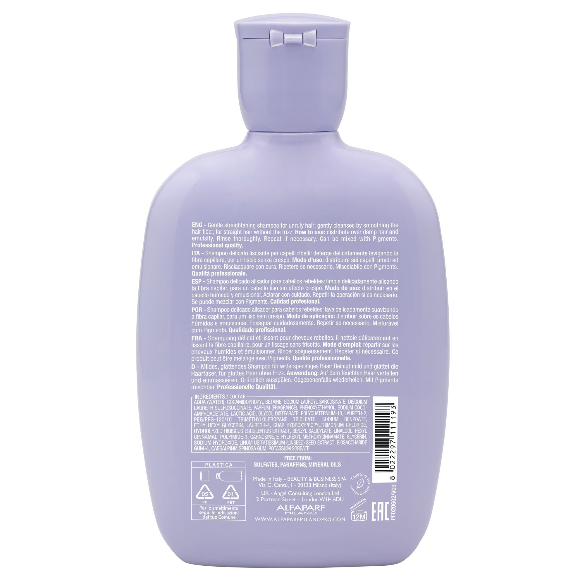 Alfaparf Milano - SDL Smooth - Smoothing Low Champú