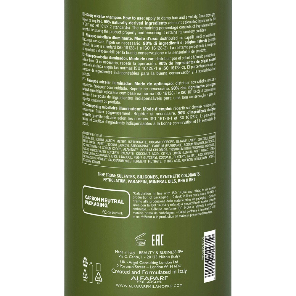 Alfaparf Milano - Benvoleo Glossy - Micellar Champú