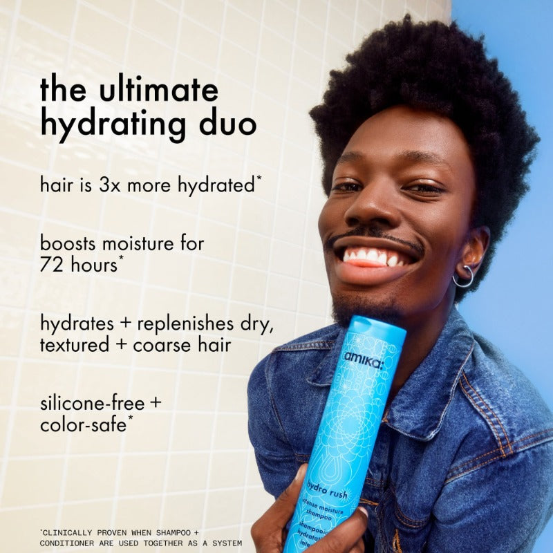 Amika - Hydro Rush - Intense Moisture Shampoo - 1000ml