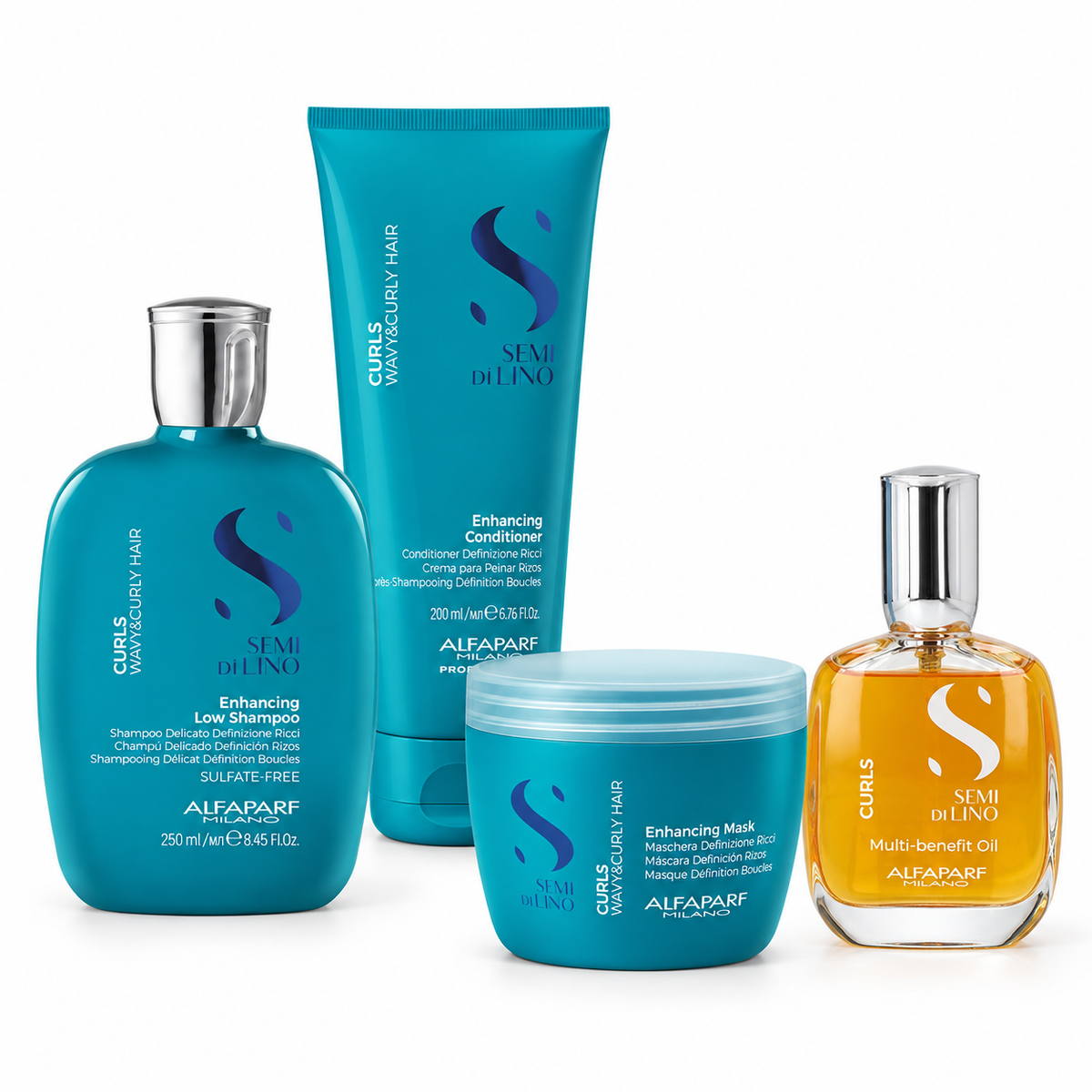 Alfaparf Milano - Semi di Lino Curls - Pack Servicio Curly Definición e Hidratación