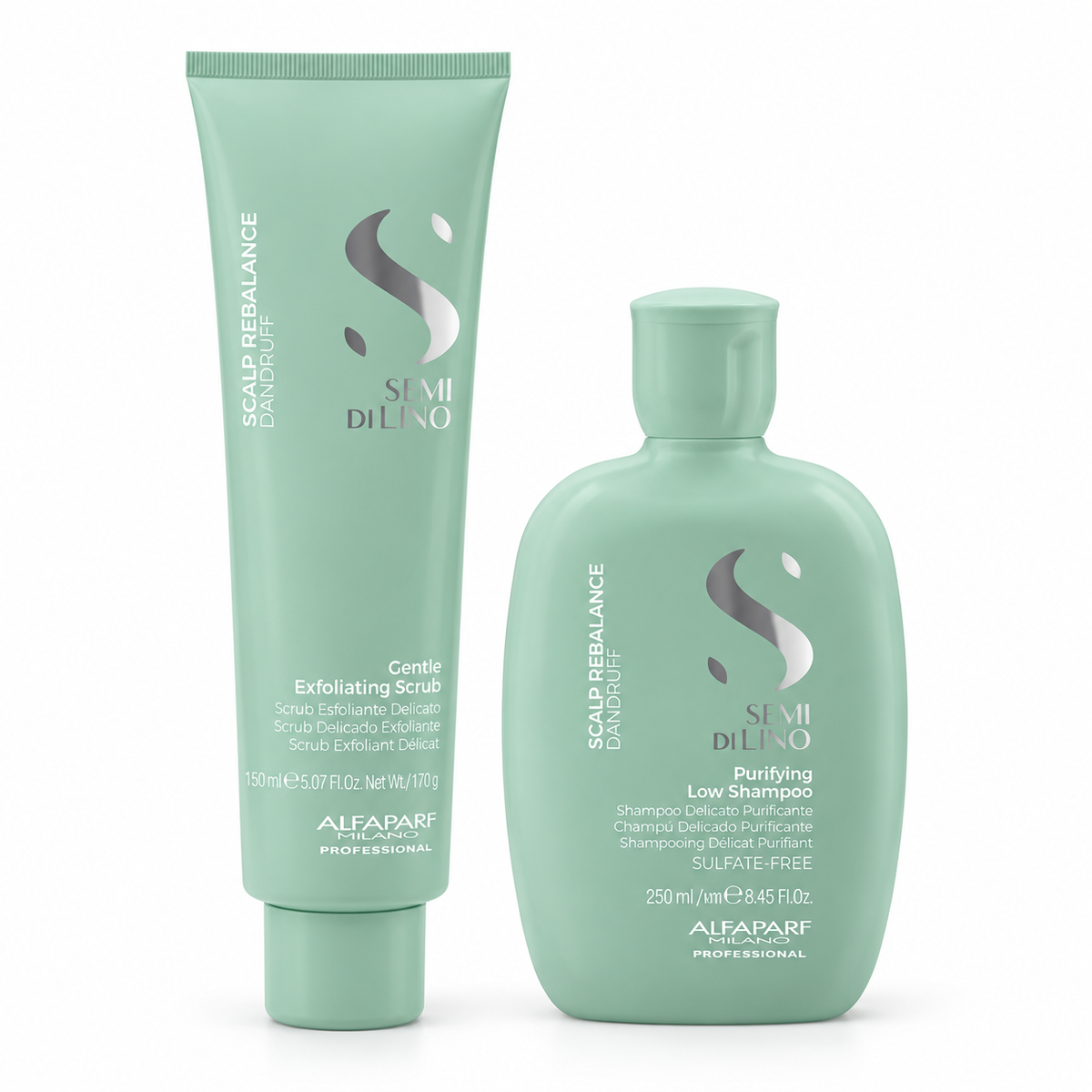 Alfaparf Milano - Semi di Lino Scalp Rebalance - Pack Servicio Purificante Anticaspa