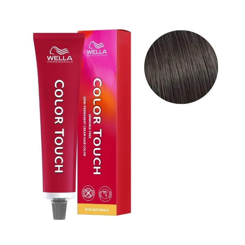 Wella Professionals - Baño COLOR TOUCH Rich Naturals 5/19 Castaño Claro Ceniza Cendré (sin amoníaco y vegano) - 60 ml
