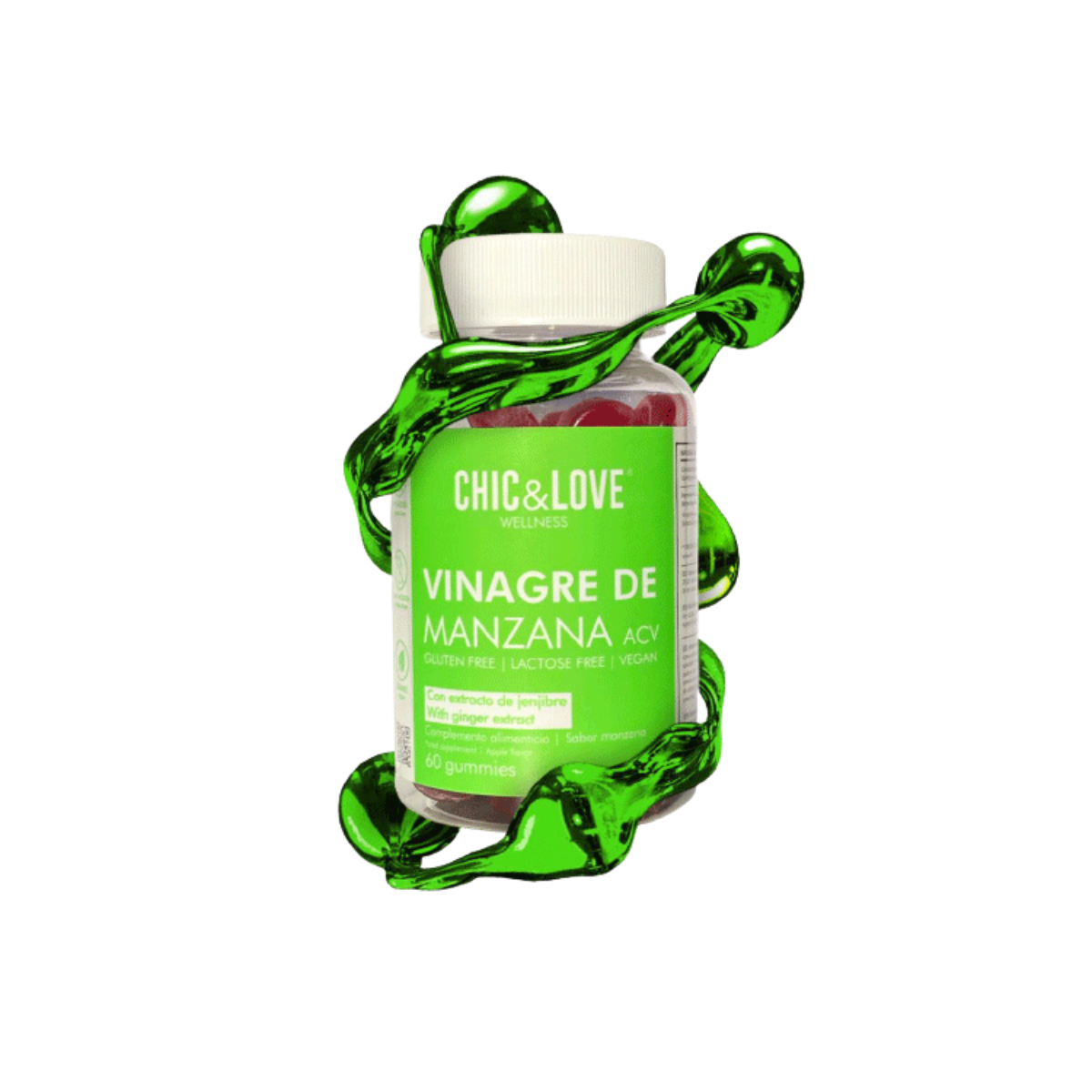 CHIC&LOVE - ACV Vinagre de Manzana Gummies - 60 gummies