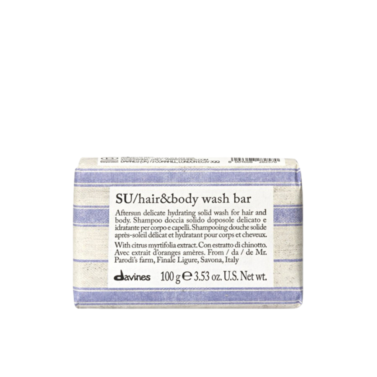 Davines - SU Hair & Body Wash Bar - 100 g