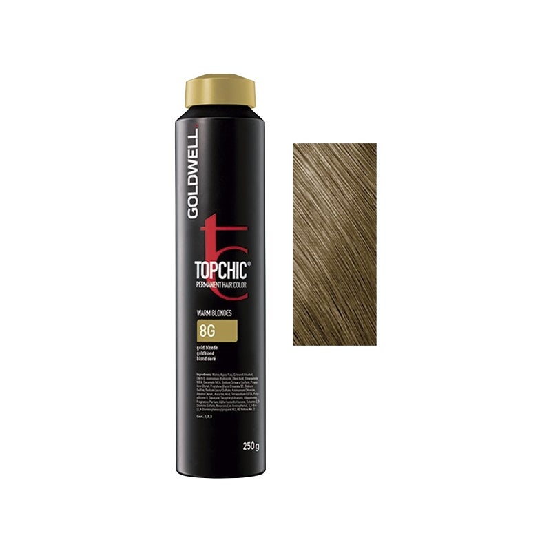 Goldwell - Topchic High Coverage Tinte Permanente 8G Rubio Claro Dorado - 250 ml