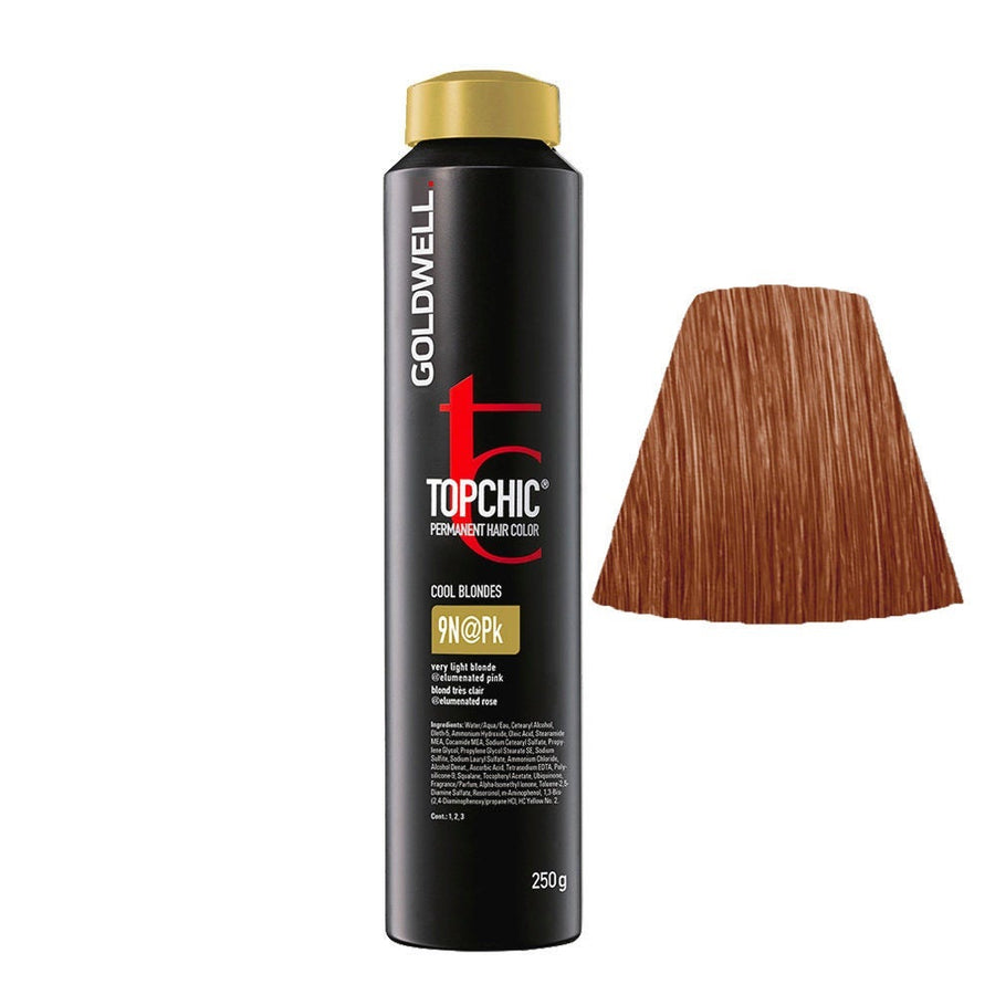 Goldwell - Topchic Tinte Permanente 9N@Pk Rubio Muy Claro Natural con matiz rosa - 250 ml