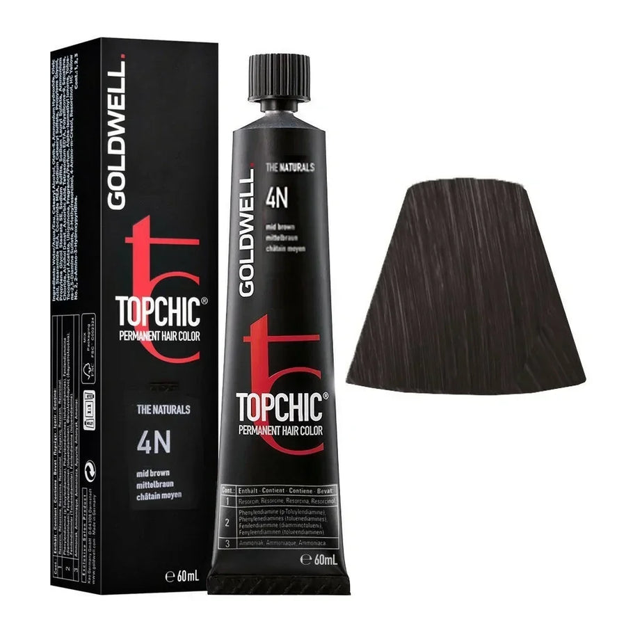 Goldwell - Topchic Tinte Permanente 4N Castaño Medio Natural - 60 ml