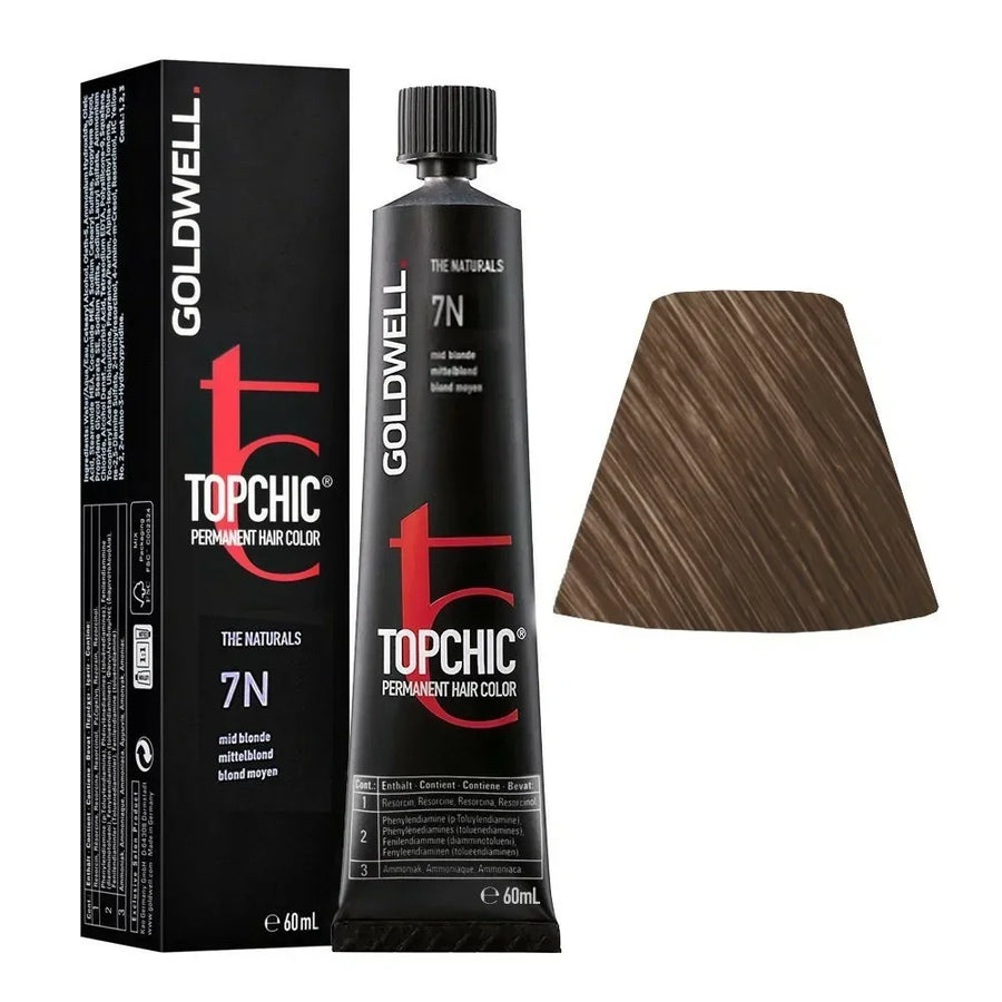 Goldwell - Topchic Tinte Permanente 7N Rubio Medio Natural - 60 ml