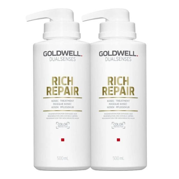 Goldwell - Dualsenses Rich Repair Restoring 60Sec Treatment 500ml x2
