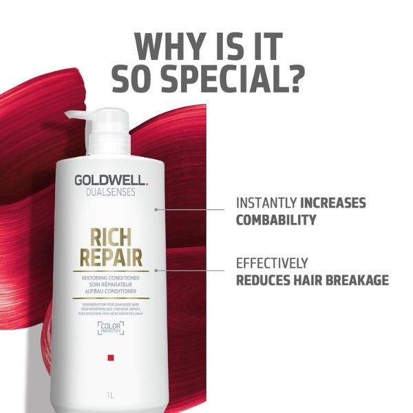 Goldwell - Dualsenses Rich Repair Restoring Shampoo 1000ml Conditioner 1000ml