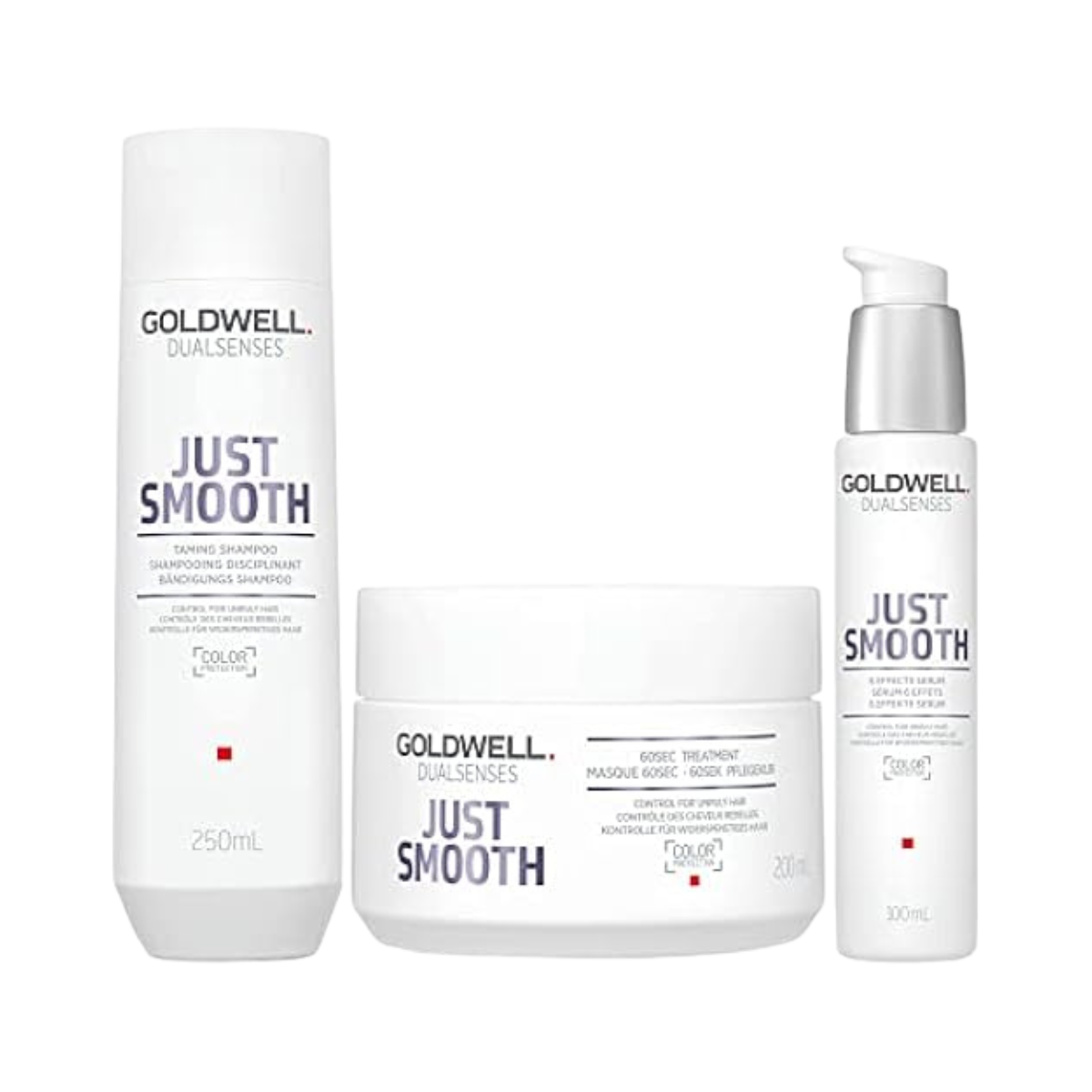 Goldwell - Dualsenses Just Smooth Champú Anti-Frizz 250ml Mascarilla 200ml Sérum 100ml