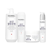Goldwell - Dualsenses Just Smooth Taming Shampoo 1000ml Conditioner 200ml Treatment 200ml 6 Effects Serum 100ml