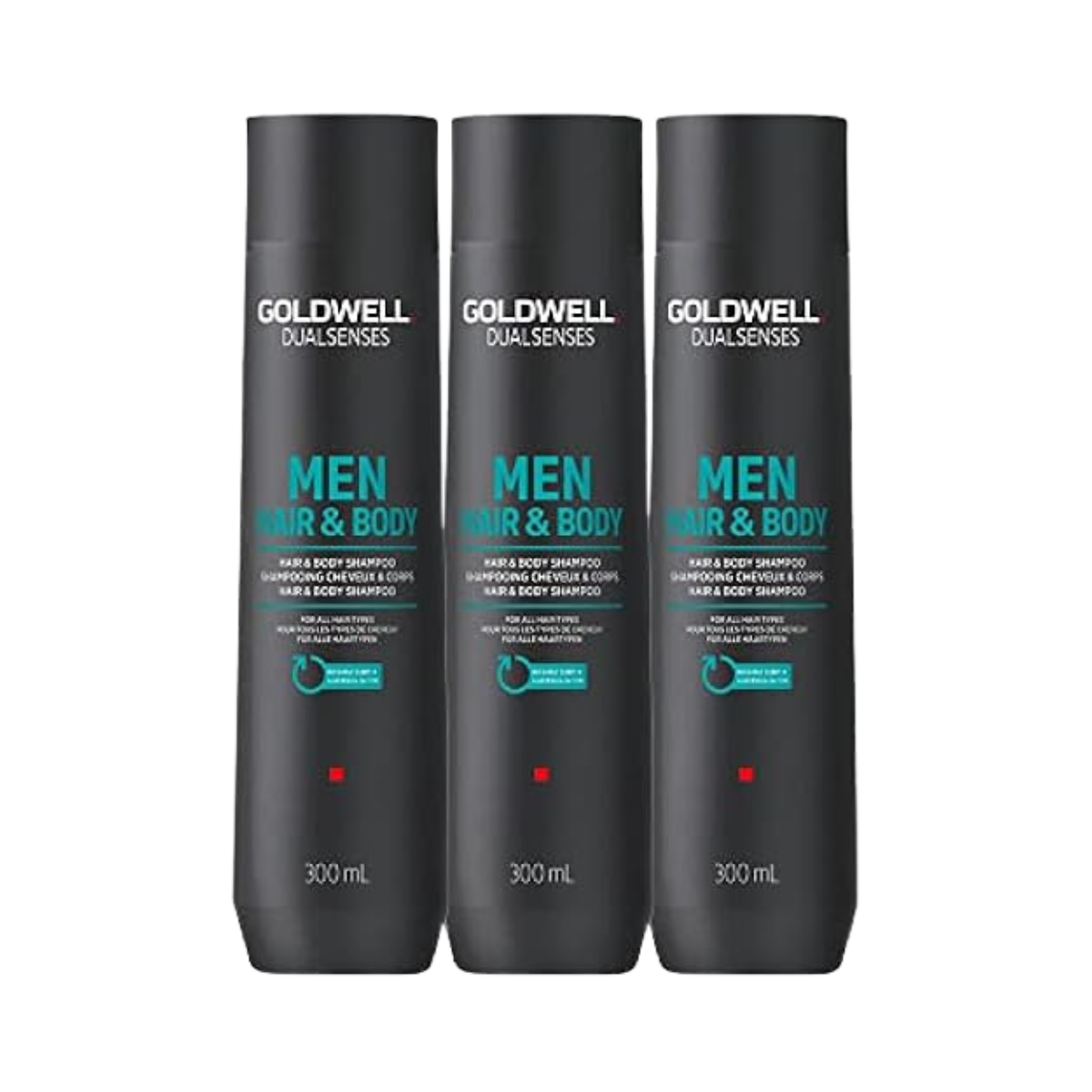 Goldwell - Dualsenses Men Hair & Body Shampoo 300ml x3