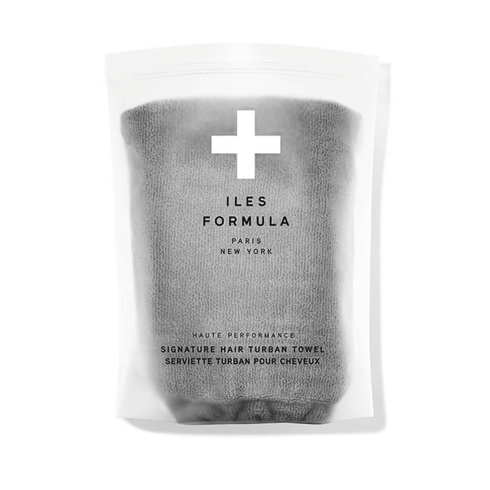 ILES FORMULA - Turban Towel for Hair - 150 g (Serviette Grise)