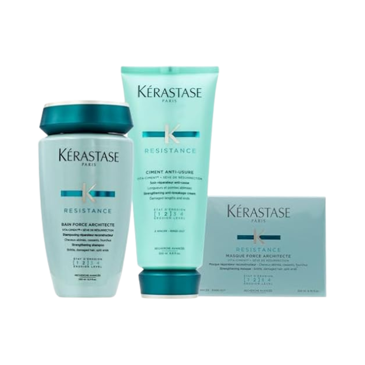 Kérastase - Résistance Pack Bain Force Architecte + Ciment Anti-Usure + Masque Force Architecte