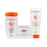 Kérastase - Nutritive Bain Satin 1 250 ml + Nutritive Lait Vital 200 ml + Masquintense Cheveux F