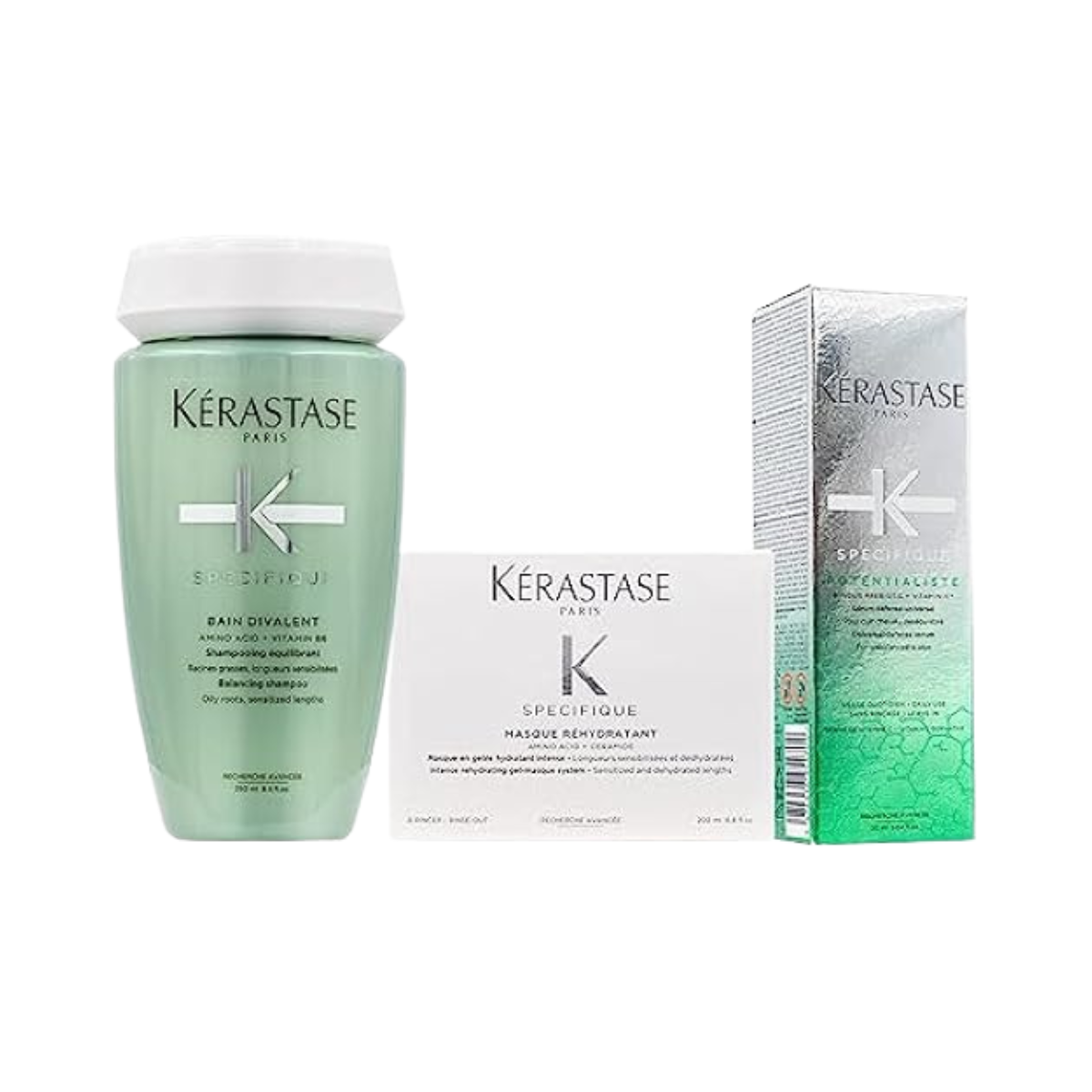Kérastase - Spécifique Bain Divalent 250 ml + Masque Rehydratant 200 ml + Sérum Potentialiste 90 ml