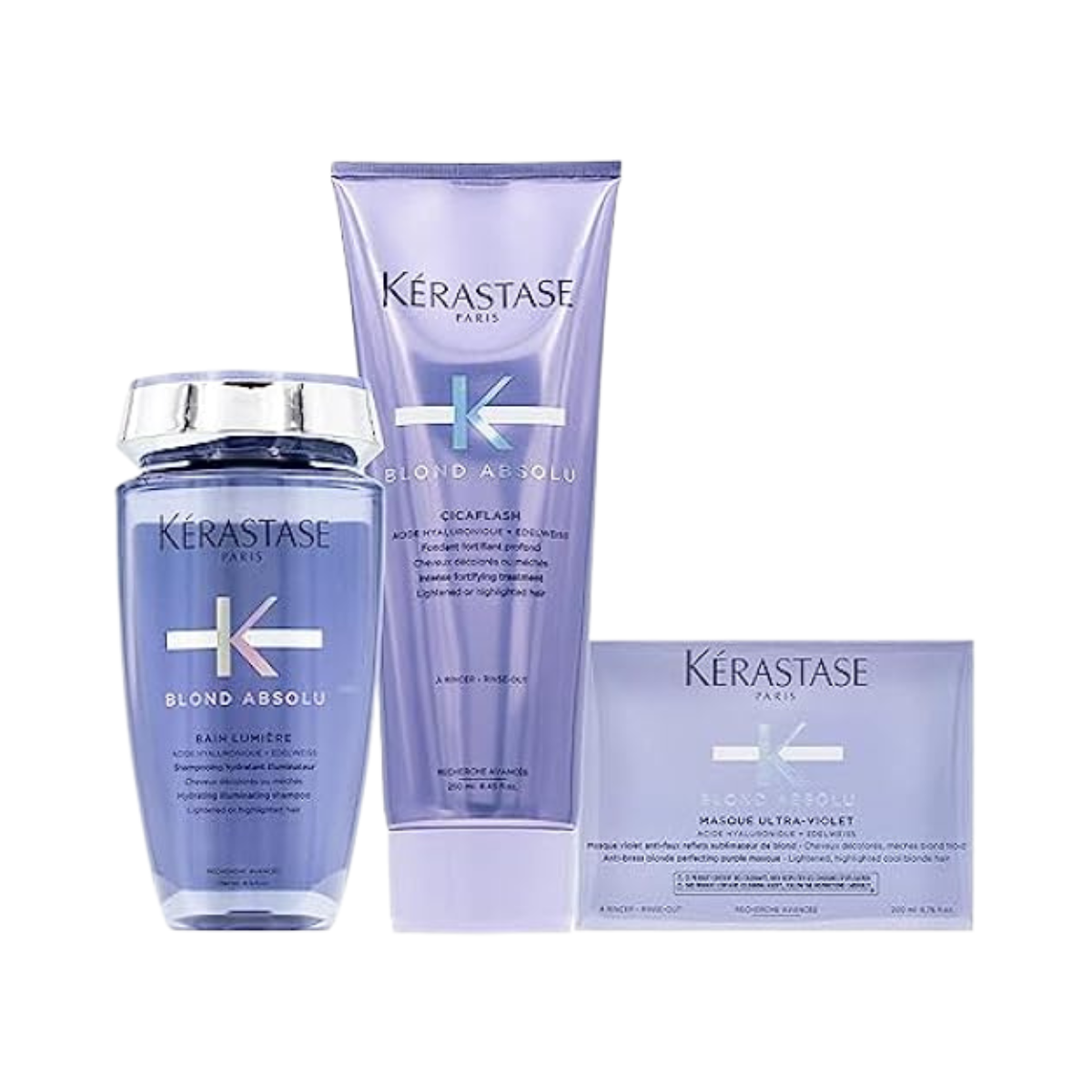 Kérastase - Blond Absolu Bain Lumière 250 ml + Fondant Cicaflash 250 ml + Masque Ultra-Violet