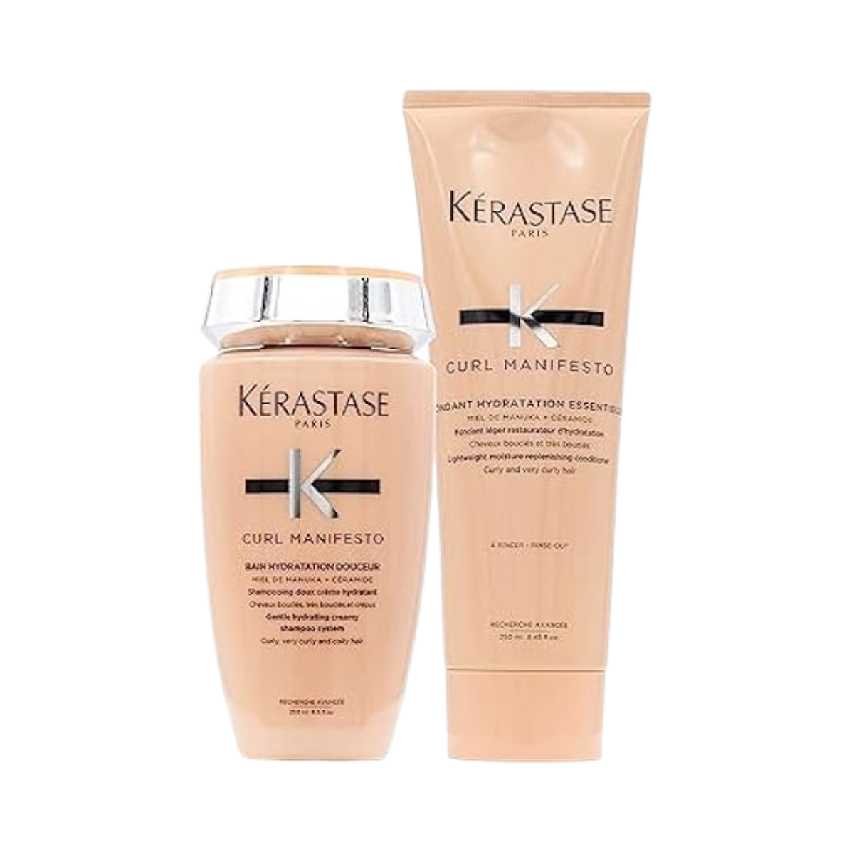 Kérastase - Duo Curl Manifesto Bain Champú Hidratación 250 ml + Acondicionador Hidratante Curl Ma