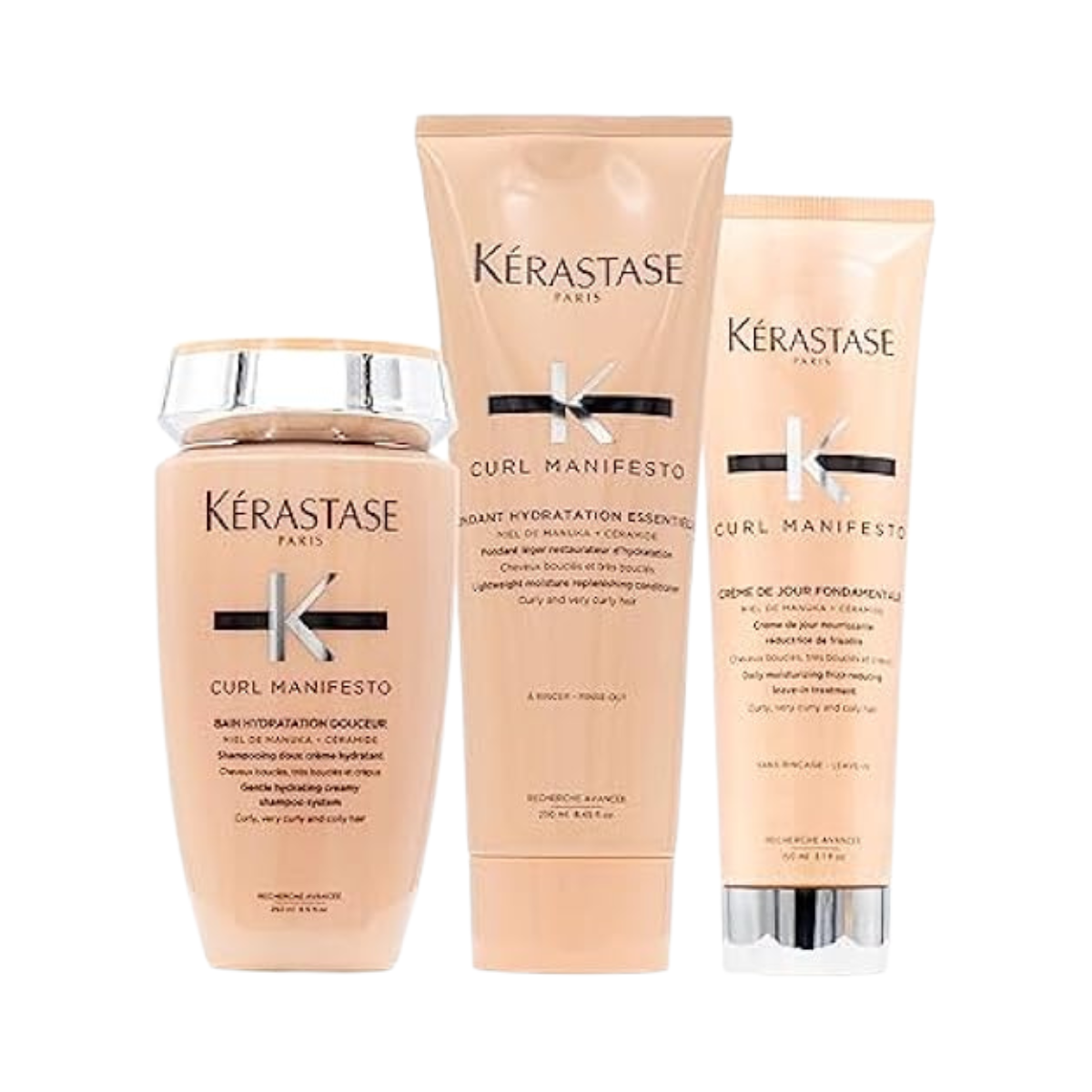 Kérastase - Curl Manifesto Shampoo 250 ml + Conditioner 250 ml + Crème 150 ml