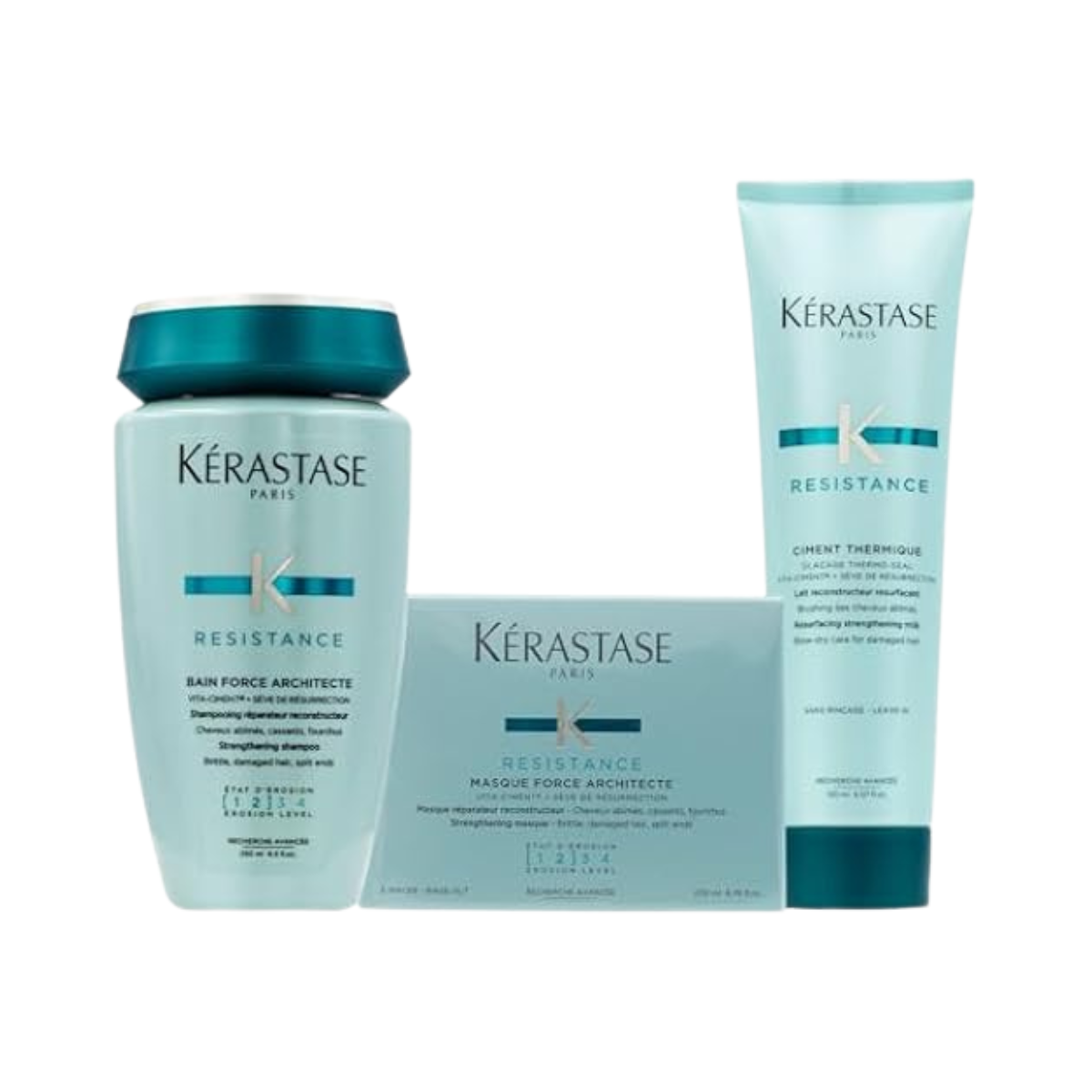 Kérastase - Résistance - Pack Bain Force Architecte + Masque + Ciment Thermique - 250ml + 200ml + 150ml