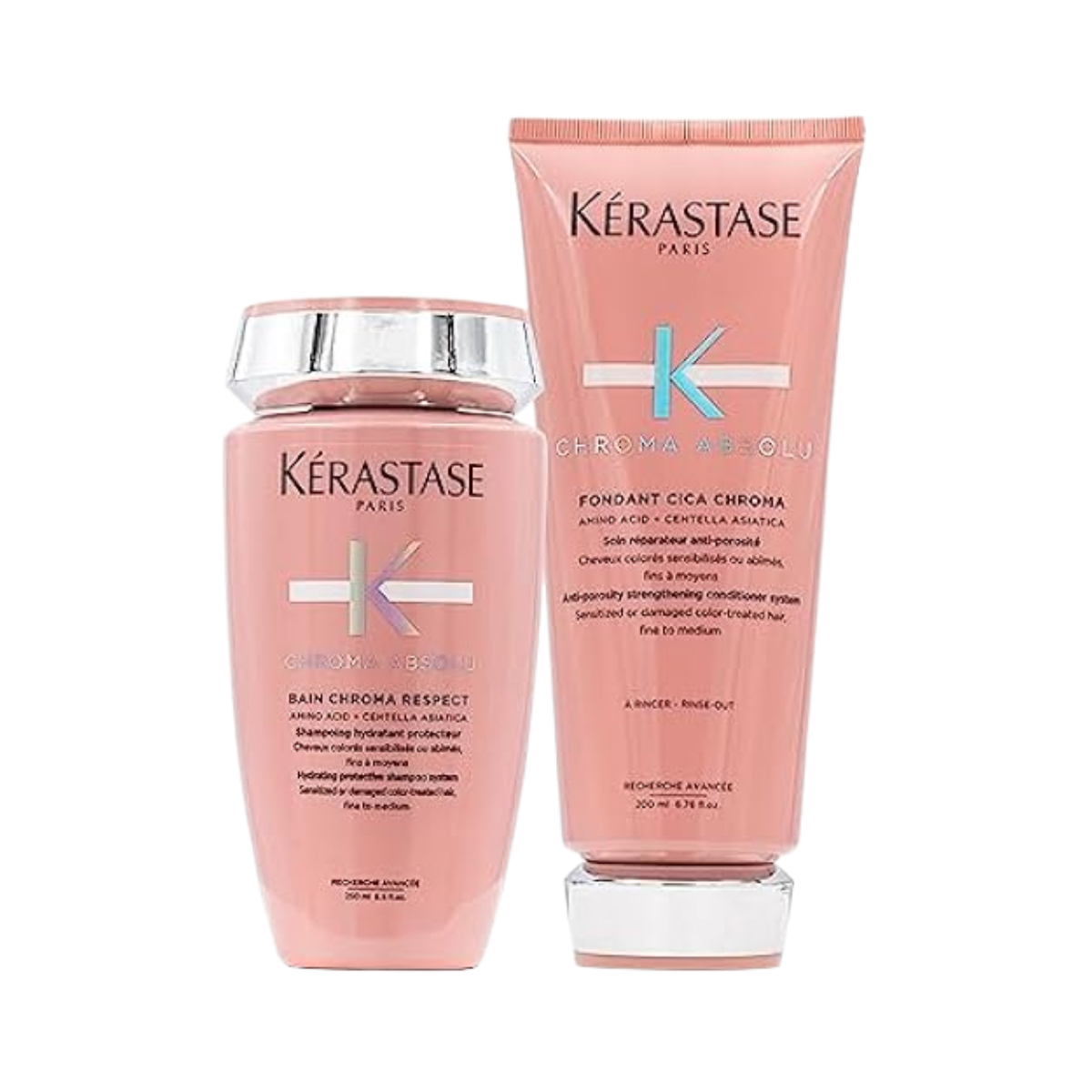 Kérastase - Chroma Absolu - Pack Bain Chroma Respect + Fondant Cica Chroma - 250ml + 200ml