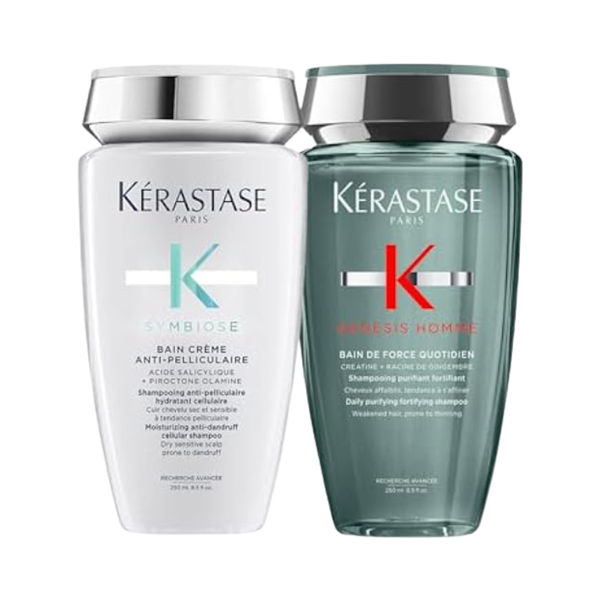 Kérastase - Symbiose & Genesis Homme - Pack Bain Crème Anti-Pelliculaire + Bain de Force Quotidien - 250ml + 250ml