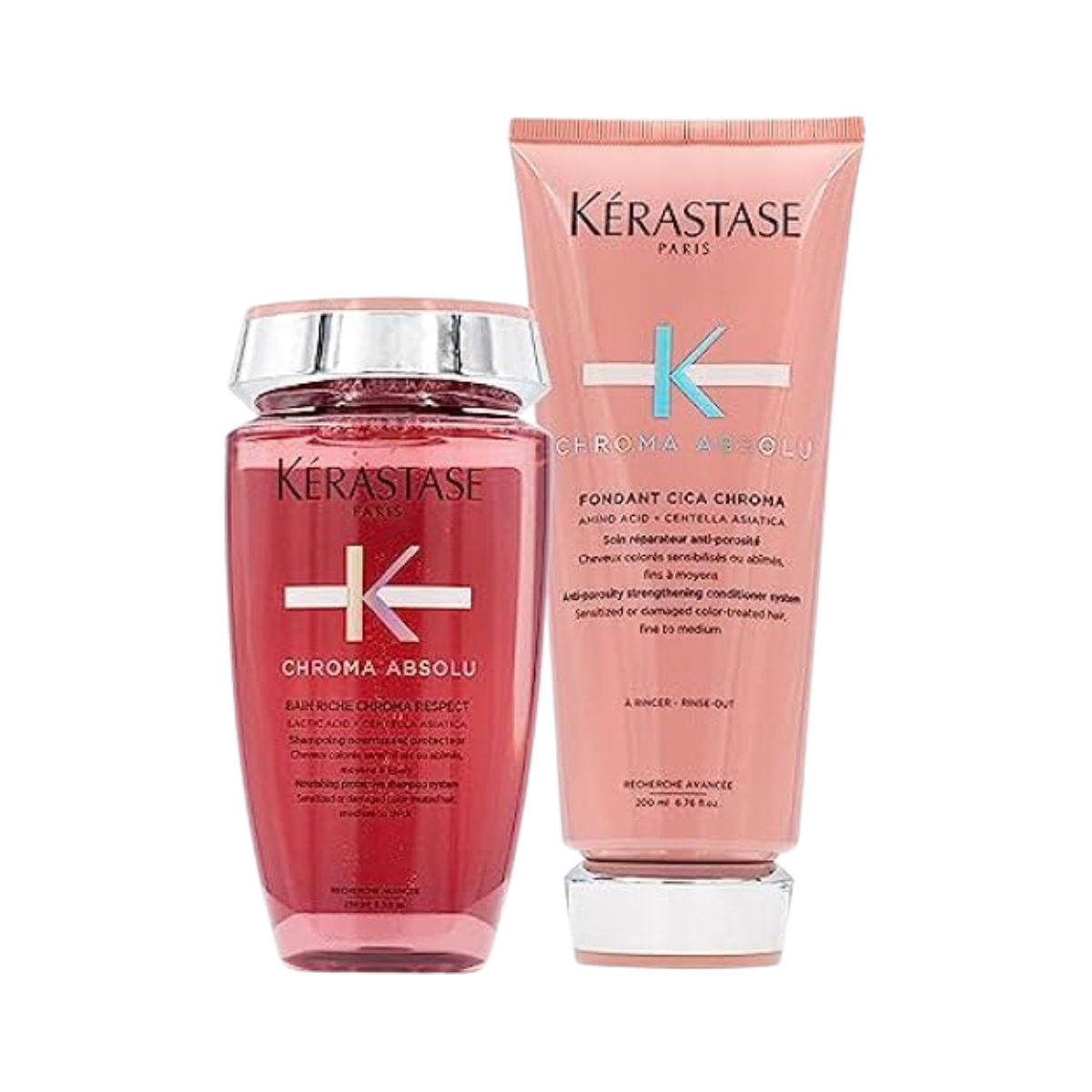 Kérastase - Chroma Absolu - Pack Bain Riche Chroma + Fondant Cica Chroma - 250ml + 200ml