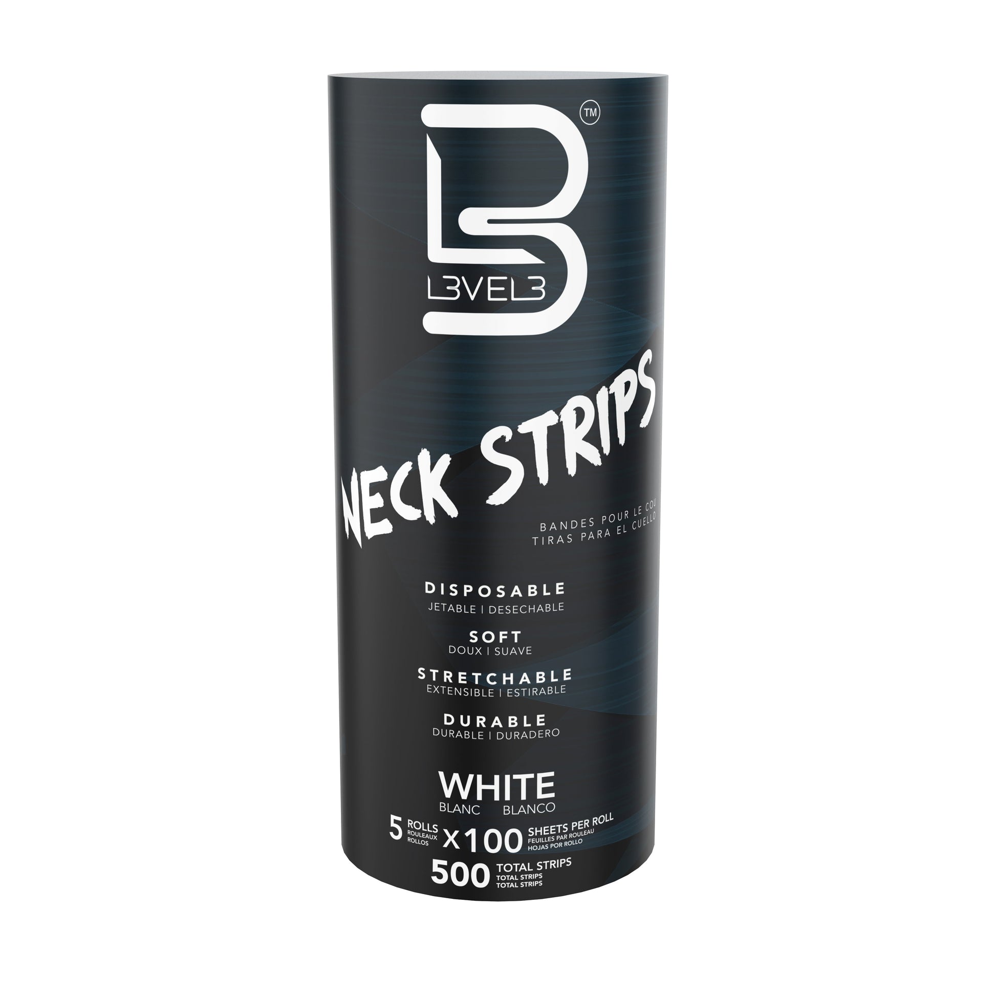 L3VEL3 - Papel de Cuello Blanco Precortado - Pack 5x100uds
