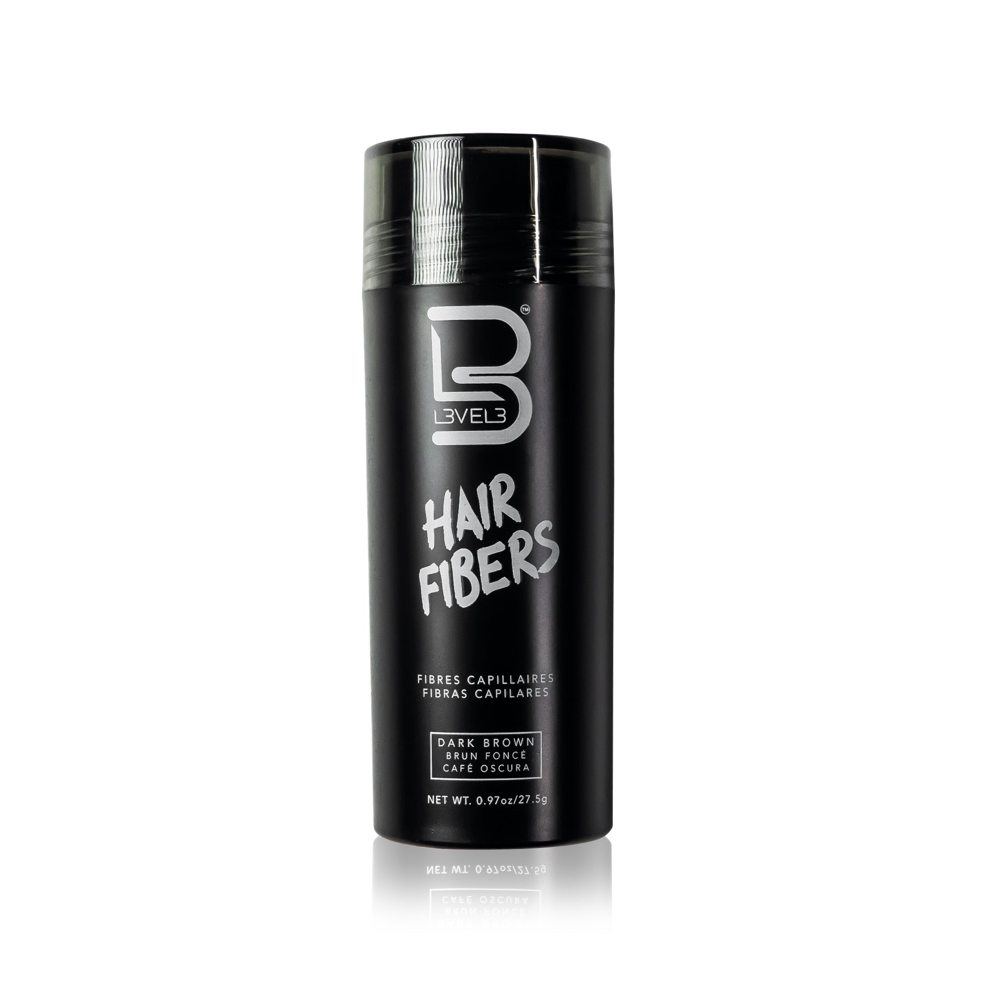 L3VEL3 - Fibras Capilares Marrón Oscuro 100% Natural - 27.5g