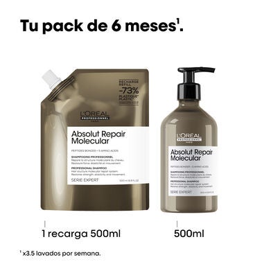 L’Oréal Professionnel - Refill Champú Absolut Repair Molecular - 500 ml