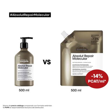 L’Oréal Professionnel - Refill Champú Absolut Repair Molecular - 500 ml