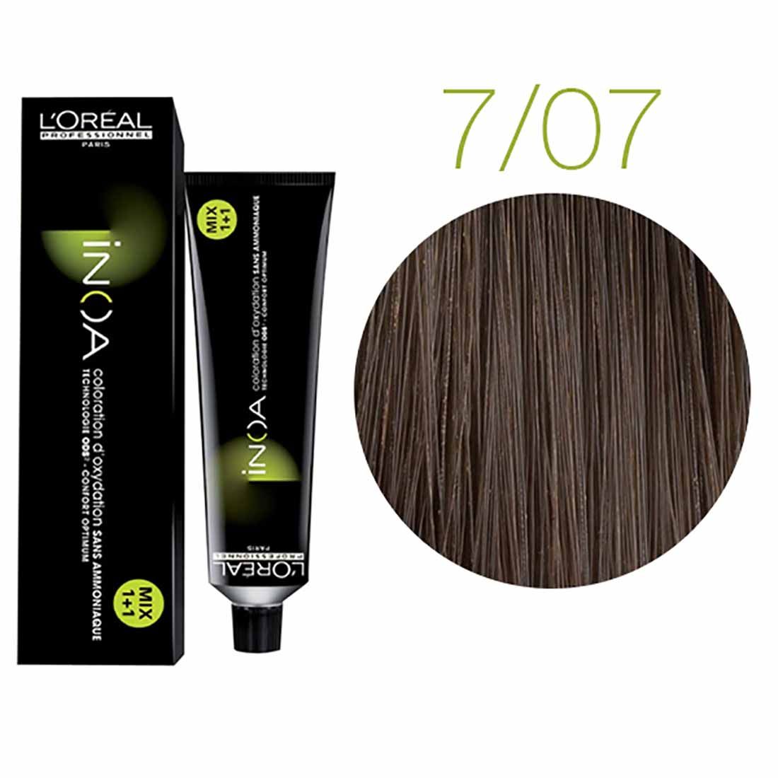 L’Oréal Professionnel - INOA Coloración - Tono 7.07 - 60 g