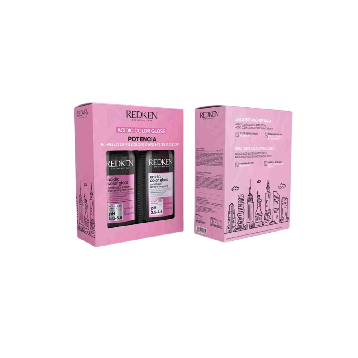 Redken - Kit Acidic Color Gloss (Champú + Acondicionador) - 500 ml + 500 ml