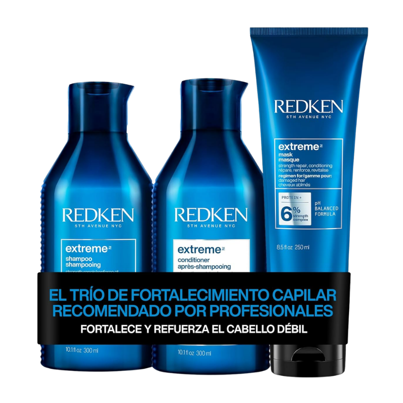 Redken - Extreme - Pack Champú + Acondicionador + Mascarilla - 300ml + 300ml + 250ml