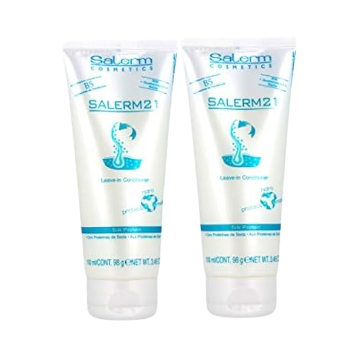 Salerm - Salerm 21 Acondicionador Proteína de Seda Sin Aclarado - 100 ml (Pack 2)