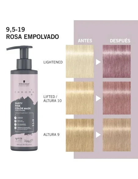 Schwarzkopf - Chroma ID Color Mask 9.5-19 Rosa Empolvado - 300 ml