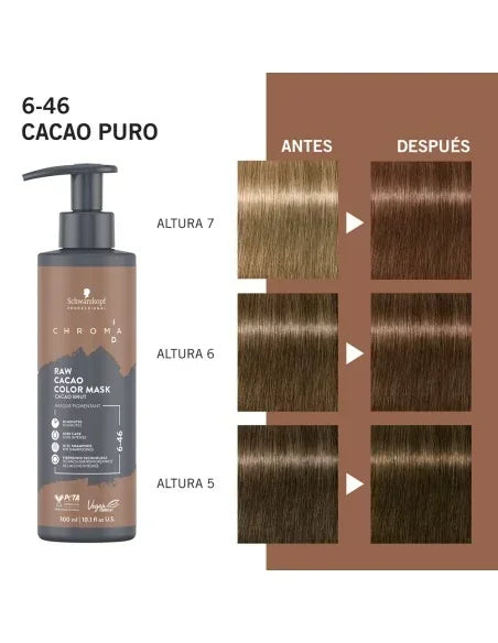 Schwarzkopf - Chroma ID Color Mask 6-46 Cacao Puro - 300 ml