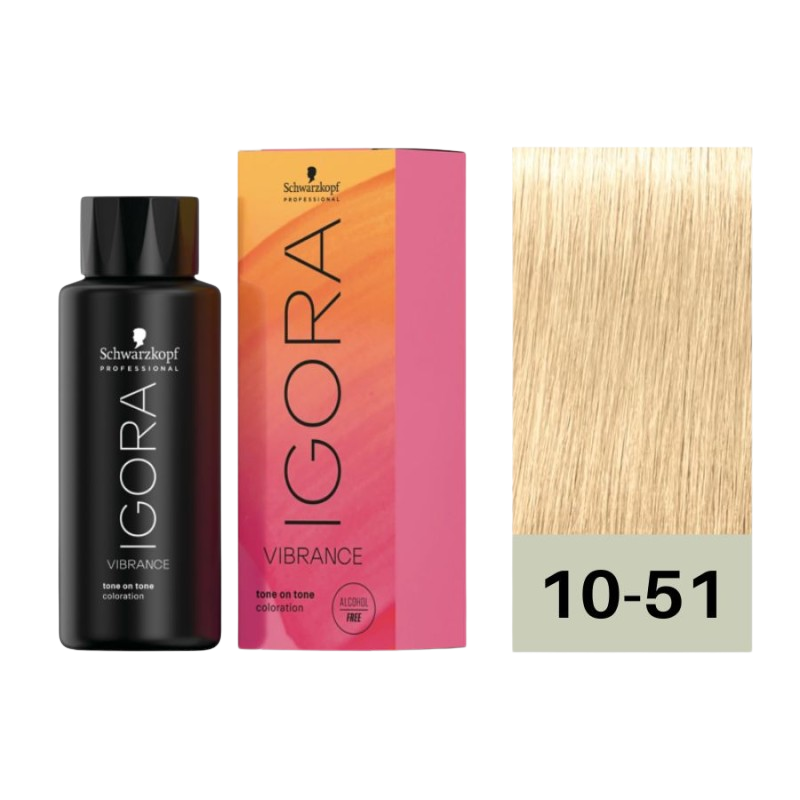 Schwarzkopf - Igora Vibrance 10-51 Matizador Suave Dorado Ceniza - 60 ml