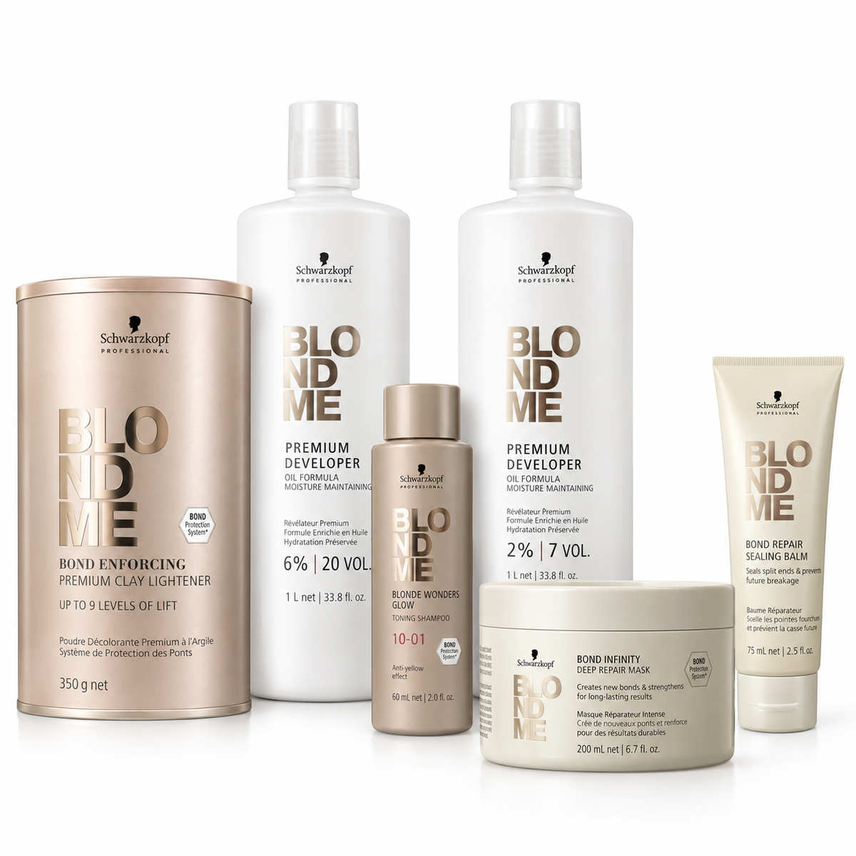 Schwarzkopf Professional - BLONDME Clay Lightener - Pack Servicio Balayage a Mano Alzada