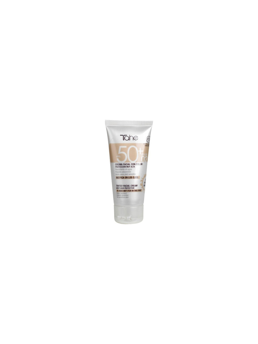 Tahe - Fotoprotector Facial con Color FPS 50+ No Pica en los Ojos Nº 02 - 50 ml