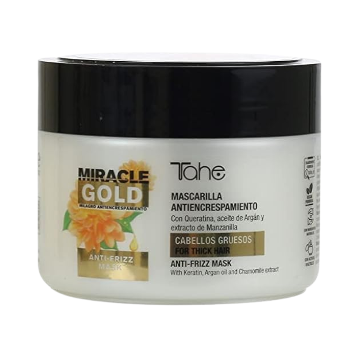 Tahe - Miracle Gold Anti-Frizz Mascarilla Cabellos Gruesos - 300 ml