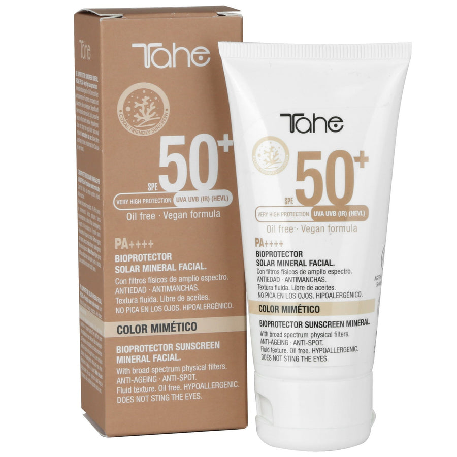 Tahe - Bioprotector Solar Mineral Facial FPS 50+ Color Mimético - 50 ml
