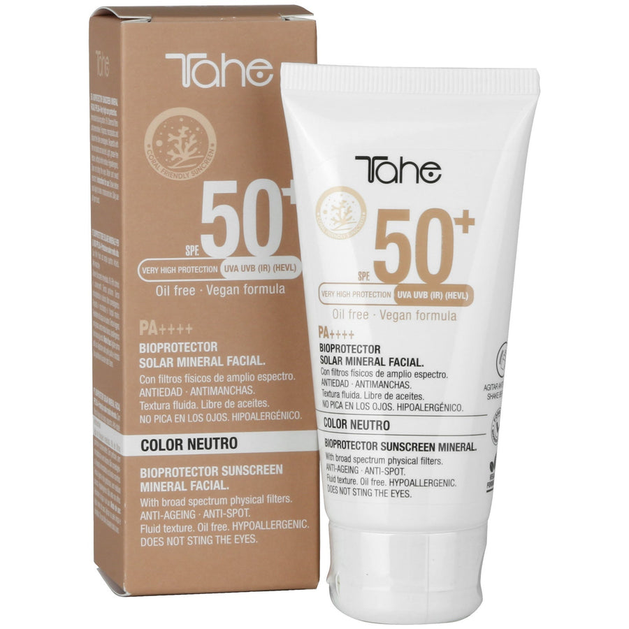 Tahe - Bioprotector Solar Mineral Facial FPS 50+ Color Neutro - 50 ml