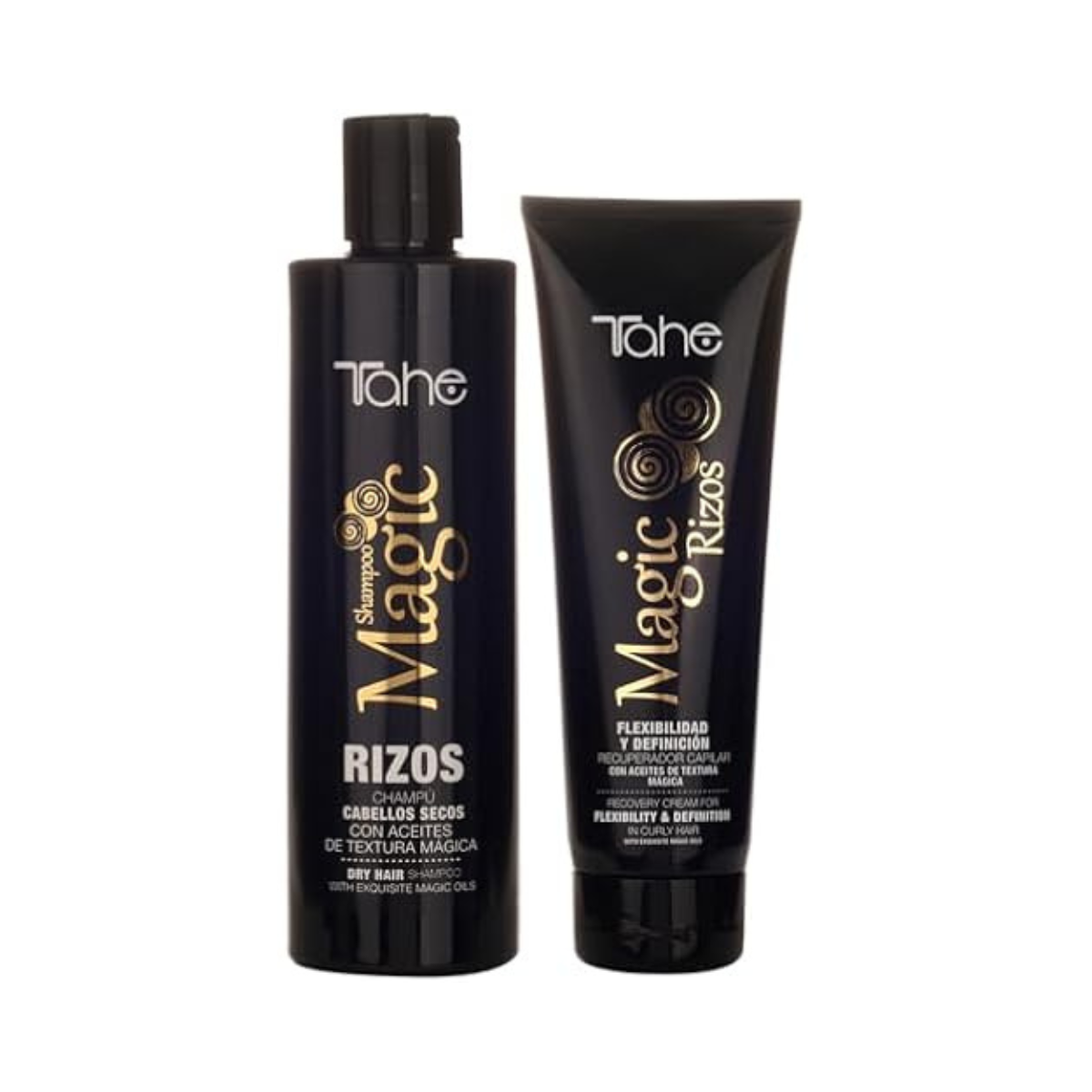 Tahe - Magic Rizos - Pack Hidratante Champu Cabellos Secos 300 ml + Recuperador Capilar 250 ml