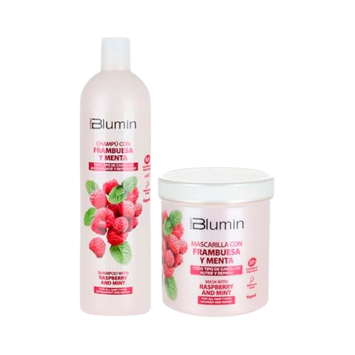 Tahe - Blumin Frambuesa y Menta - Pack Champú 1000 ml + Mascarilla 700 ml