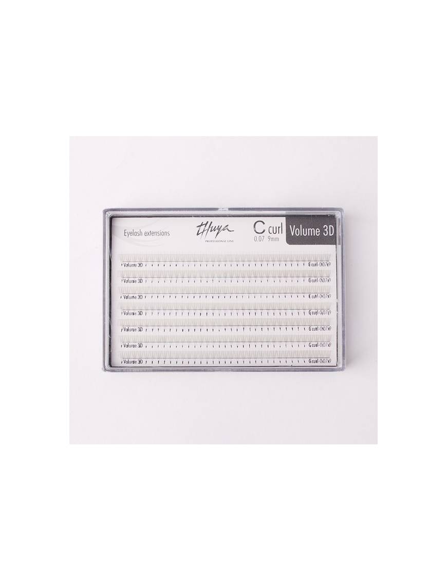 Thuya - Extensiones de Pestañas 3D C-Curl 0.07 Mix